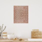 グスタフクリムト – 天使たちの合唱団ドレスパターン ポスター (キッチン)