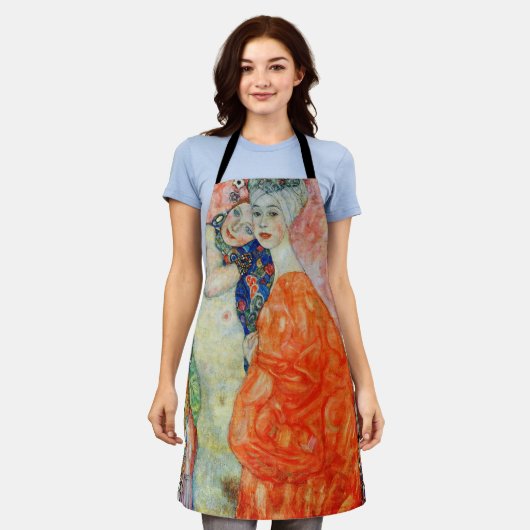 グスタフクリムト – 女性の友達 エプロン (着用した状態)