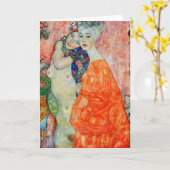 グスタフクリムト – 女性の友達 カード (黄色い花)