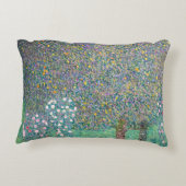 グスタフクリムト – 木の下のローズブッシュ アクセントクッション (裏面)