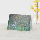 グスタフクリムト – 木の下のローズブッシュ カード (黄色い花)