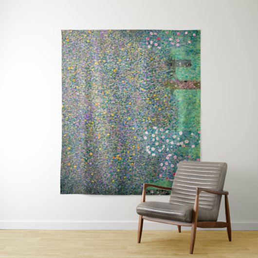 グスタフクリムト – 木の下のローズブッシュ タペストリー (インサイチュ)