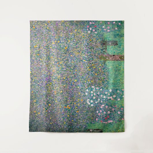 グスタフクリムト – 木の下のローズブッシュ タペストリー (正面)