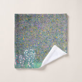 グスタフクリムト – 木の下のローズブッシュ バスタオルセット (ウォッシュタオル)