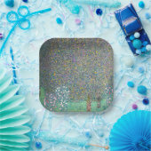 グスタフクリムト – 木の下のローズブッシュ ペーパープレート (パーティー)