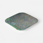 グスタフクリムト – 木の下のローズブッシュ ペーパープレート (傾斜あり)