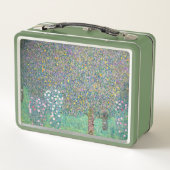 グスタフクリムト – 木の下のローズブッシュ メタルランチボックス (裏面)