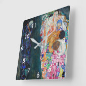 グスタフクリムト – 死と生命 スクエア壁時計 (傾斜)