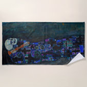 グスタフクリムト – 死と生命 ビーチタオル (正面)