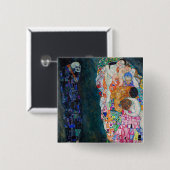 グスタフクリムト – 死と生命 缶バッジ (正面&裏面)