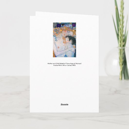 グスタフクリムト – 母と子 カード (裏面)