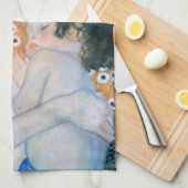 グスタフクリムト – 母と子 キッチンタオル (四つ折り)