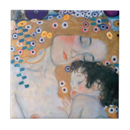 グスタフクリムト – 母と子 タイル