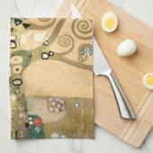 グスタフクリムト – 生活の木,ストクレットフリーズ キッチンタオル (四つ折り)