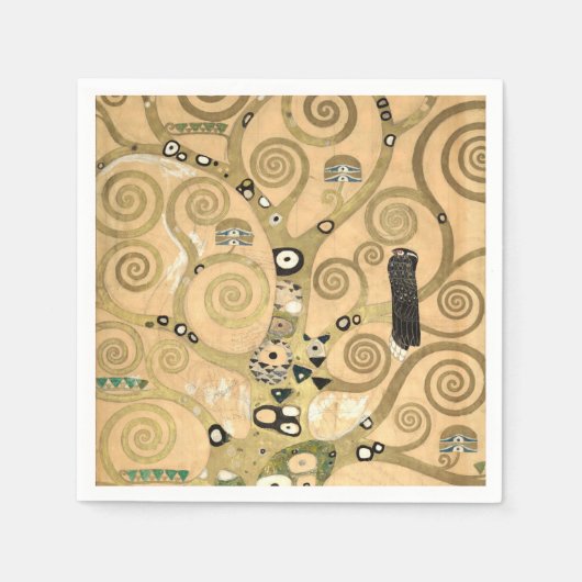 グスタフクリムト – 生活の木,ストクレットフリーズ スタンダードカクテルナプキン (正面)