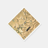 グスタフクリムト – 生活の木,ストクレットフリーズ スタンダードカクテルナプキン (角)