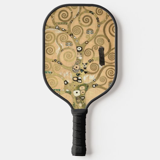 グスタフクリムト – 生活の木，ストクレットフリーズ ピックルボールラケット (裏面)