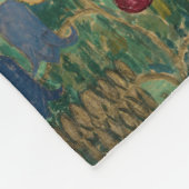 グスタフクリムト – 生活の木,ストクレットフリーズ フリースブランケット (角)