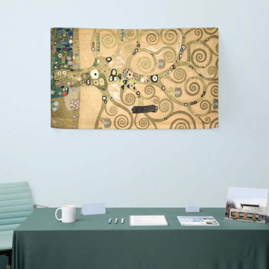グスタフクリムト – 生活の木,ストクレットフリーズ 横断幕 (トレードショー)