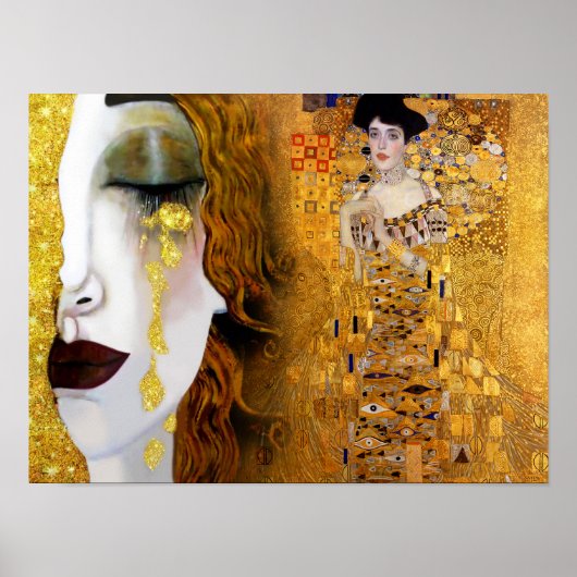 グスタフクリムト,絵画コラージュ,複合アート ポスター (正面)