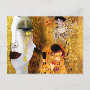 グスタフクリムト，絵画コラージュ，複合アート ポストカード