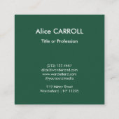 グスタフクリムト – 花園 – QRコード スクエア名刺 (裏面)