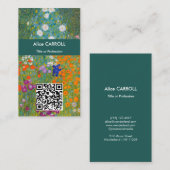 グスタフクリムト – 花園 – QRコード 名刺 (正面/裏面)