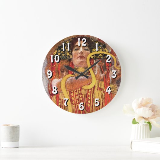 グスタフクリムト – 衛生方医学健康の女神 ラージ壁時計 (ホーム)