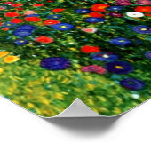 グスタフクリムト – 農園ひまわり付き ポスター (角)