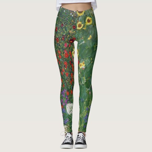 グスタフクリムト – 農園ひまわり付き レギンス (正面)