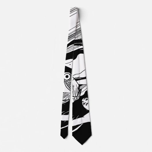 グスタフクリムト – 魚の血サーレアルアー日本のト ネクタイ (裏面)