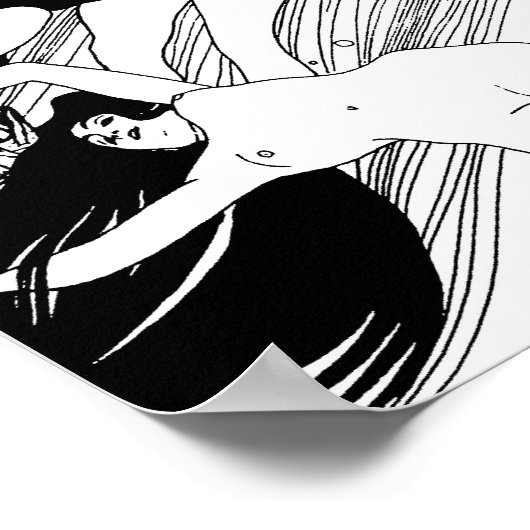 グスタフクリムト – 魚の血サーレアルアー日本のト ポスター (角)