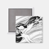 グスタフクリムト – 魚の血サーレアルアー日本のト マグネット (正面/裏面)