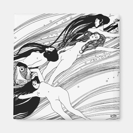 グスタフクリムト – 魚の血サーレアルアー日本のト マグネット (正面)