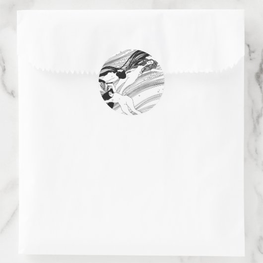 グスタフクリムト – 魚の血サーレアルアー日本のト ラウンドシール (バッグ)