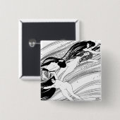 グスタフクリムト – 魚の血サーレアルアー日本のト 缶バッジ (正面&裏面)