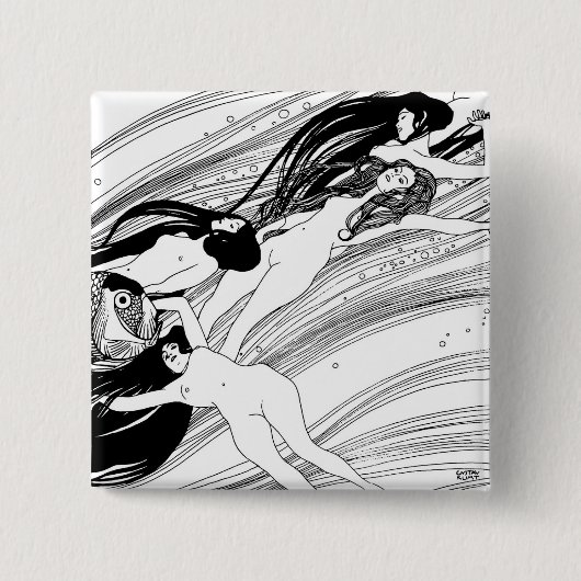 グスタフクリムト – 魚の血サーレアルアー日本のト 缶バッジ (正面)