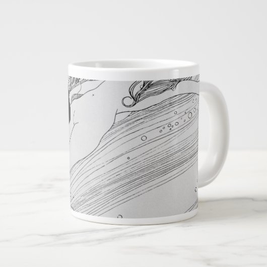 グスタフクリムト-魚の血 ジャンボコーヒーマグカップ (正面右)