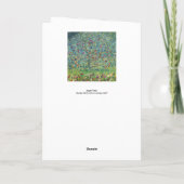 グスタフクリムト- Apple Tree カード (裏面)