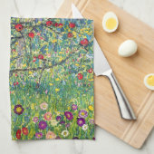 グスタフクリムト- Apple Tree キッチンタオル (四つ折り)