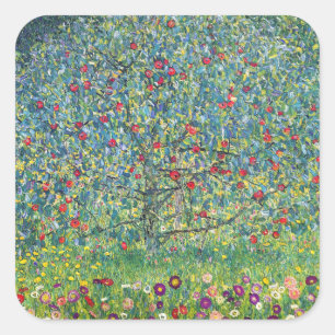 グスタフクリムト- Apple Tree スクエアシール