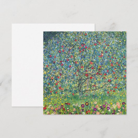 グスタフクリムト- Apple Tree 招待状 (正面/裏面)