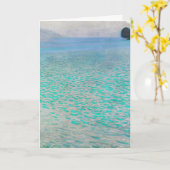 グスタフクリムト-attersee カード (黄色い花)