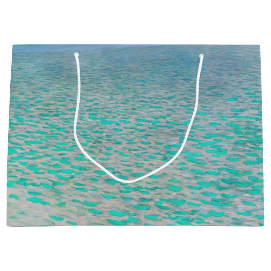 グスタフクリムト-attersee ラージペーパーバッグ (正面)