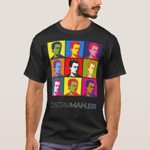 グスタフポップ・アートのマーラーアートポートレートクラシックポスターT-Sh Tシャツ