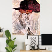 グスタフ絵画クリムトズデール・シュワルツェ・ハット ポスター (ホームオフィス)