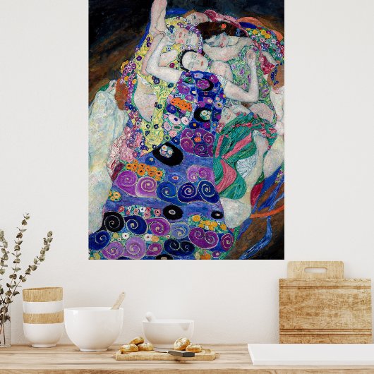 グスタフ絵画クリムトズヴァージン ポスター (キッチン)