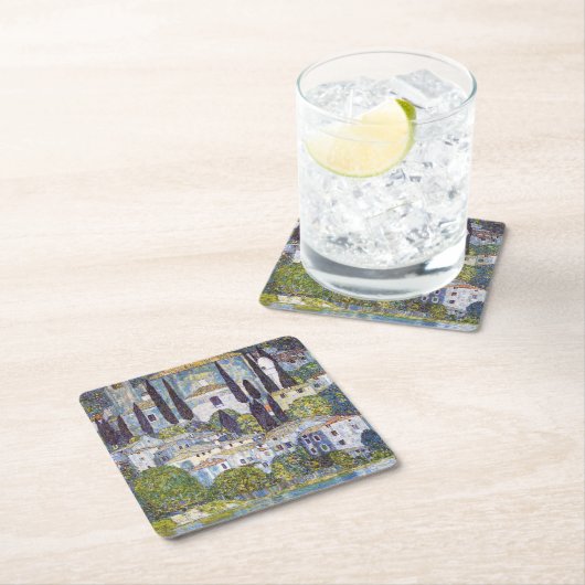 グスタフ・カソンにある教会クリムト スクエアペーパーコースター (インサイチュ)