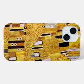 グスタフ・クリムトによるアール・ヌーヴォー「接吻」パターン Case-Mate iPhoneケース (裏面 (横))