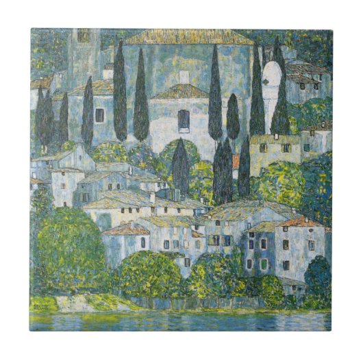 グスタフ・クリムトによるカッソーネの教会 (Kirche in Cassone) タイル (正面)